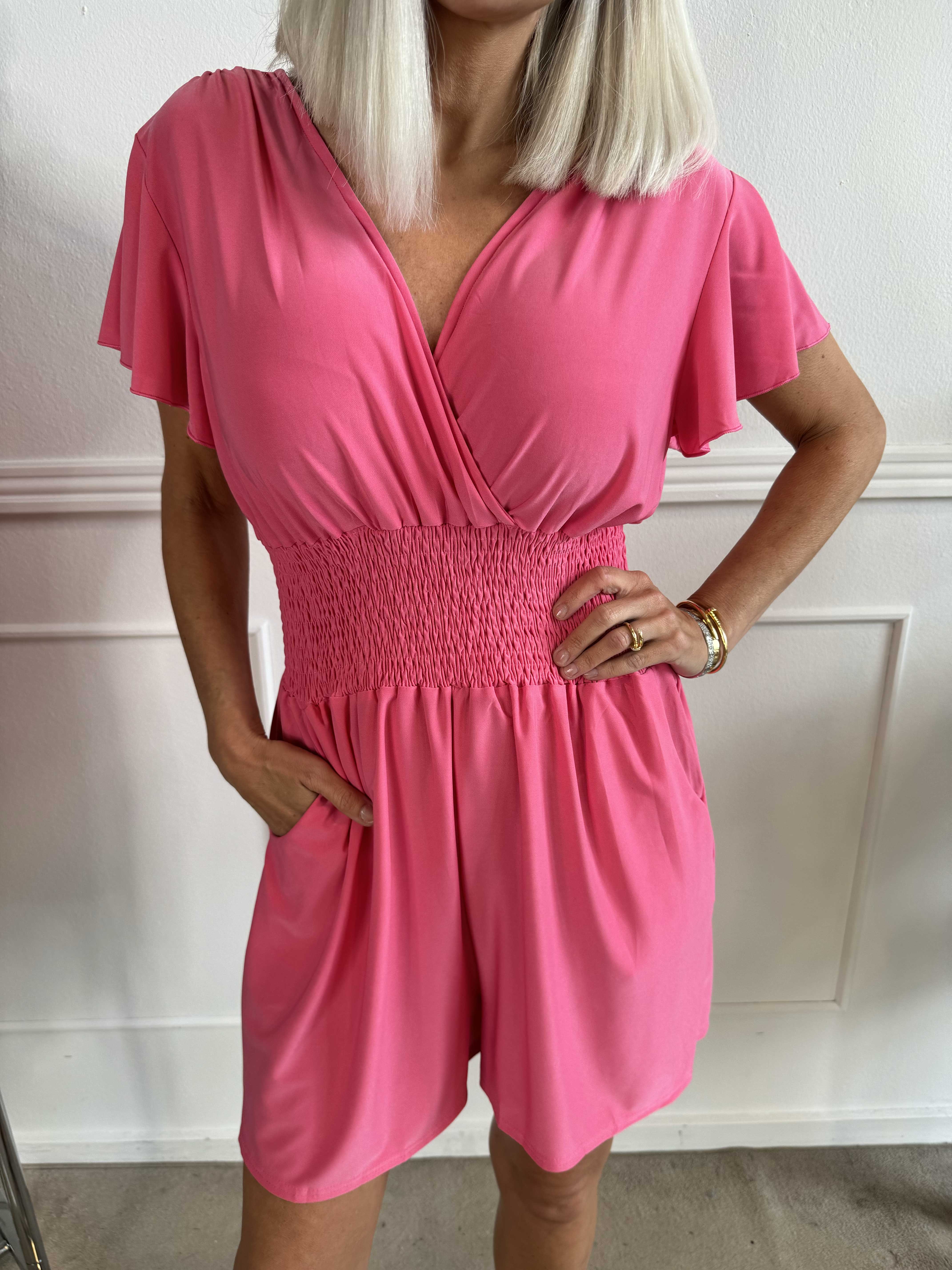 Pams Plain Playsuit - Elastisk playsuit med lommer